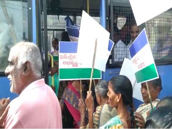 Police detaining YSRCP supporters for organising a rally in favour of government's proposal of three capitals in Andhra Pradesh on Monday