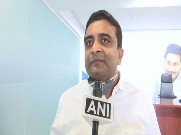 YSRCP MLA MLA Kasu Mahesh Reddy speaking to ANI on Tuesday. Photo/ANI