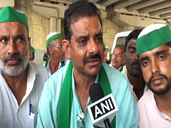 State General Secretary of Bhartiya Kisan Union Brajendra Kumar Yadav speaking to ANI on Wednesday in Ghaziabad. Photo/ANI