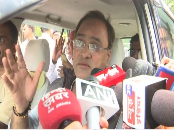 Congress leader Arun Yadav speaking to reporters on Tuesday. Photo/ANI