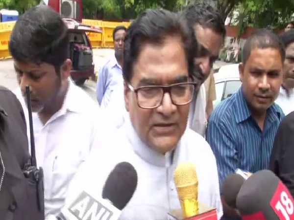 Samajwadi Party MP Ram Gopal Yadav speaking to reporters in New Delhi on Thursday. Photo/ANI
