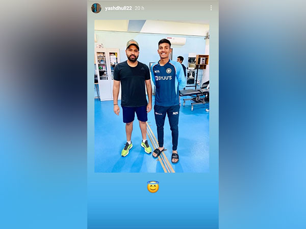 Yash Dhull with Rohit Sharma (Image: Yash Dhull Instagram)