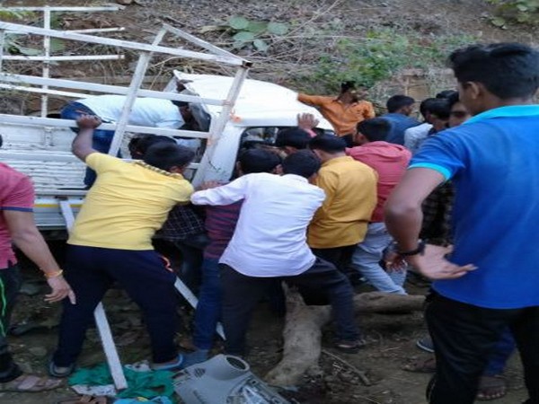 Seven persons died after a vehicle got overturned in Yavatmal today. Photo/ANI