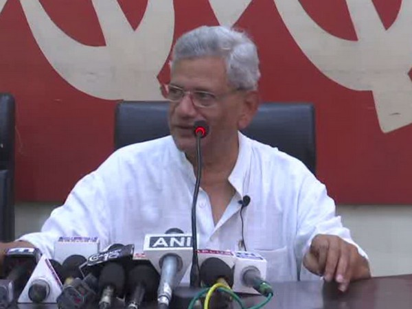 CPM general secretary Sitaram Yechury speaking to reporters in Kolkata on Wednesday. (Photo/ANI)