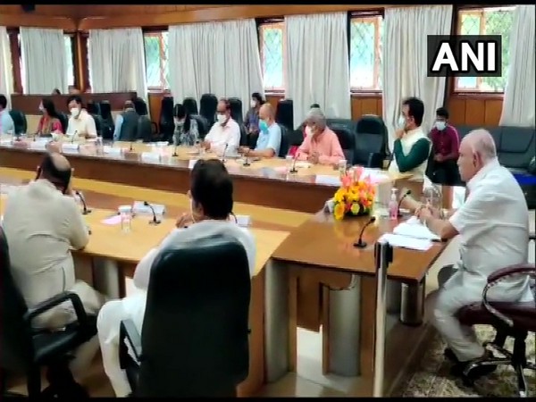 Yediyurappa joins PM Modi's Prime meeting with six states on COVID19 situation. (Photo/ANI)