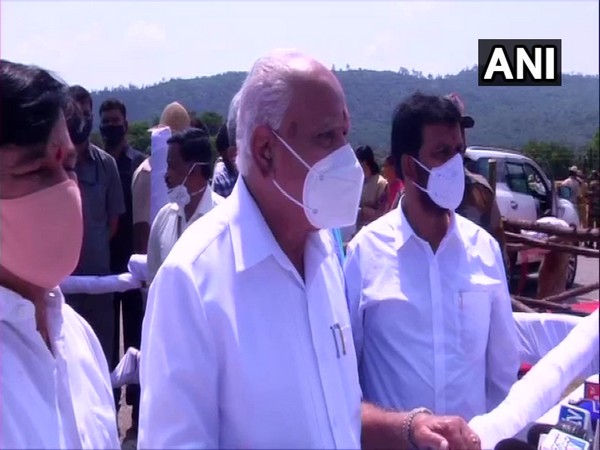 Karnataka Chief Minister BS Yediyurappa speaking to reporters on Monday. Photo/ANI