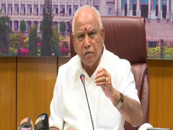 Karnataka Chief Minister BS Yediyurappa in a press conference on Saturday. Photo/ANI