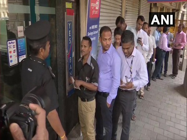 Visual from outside Yes Bank's Fort Branch in Mumbai.