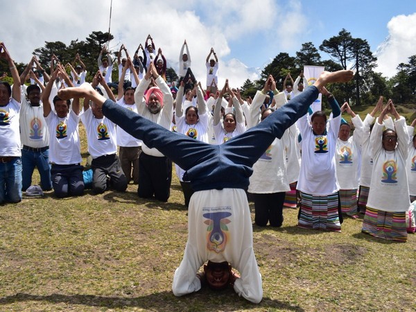 A yoga day event was organised in Nepal to celebrate 5th International Yoga Day (Picture Source: Ambassador Manjeev Singh Puri's Twitter handle)