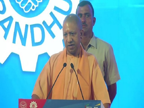UP Chief Minsiter Yogi Adityanath during his address at the second groundbreaking ceremony of projects on Sunday in Lucknow. Photo/ANI