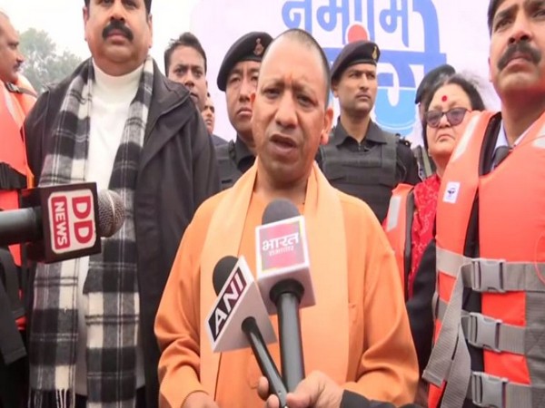 Uttar Pradesh Chief Minister Yogi Adityanath speaking to reporters in Kanpur on Thursday. Photo/ANI 