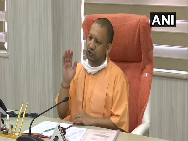 Uttar Pradesh Chief Minister Yogi Adityanath at a meeting on Thursday.
