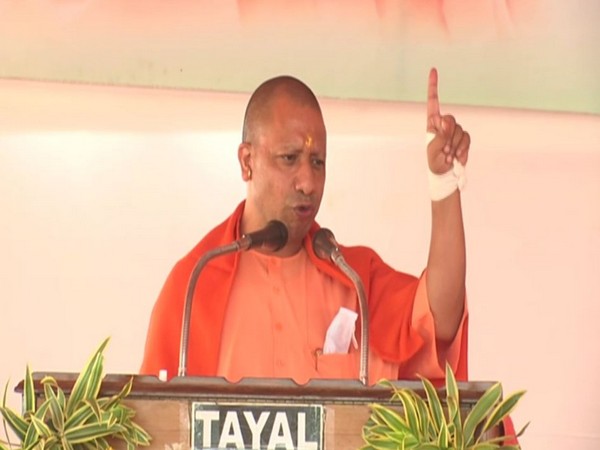 Uttar Pradesh Yogi Adityanath speaking at a function in Gorakhpur on Saturday. [Photo/ANI]