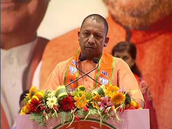 Chief Minister Yogi Adityanath at the launch of BJP's membership drive in Varanasi on Saturday. Photo/ANI
