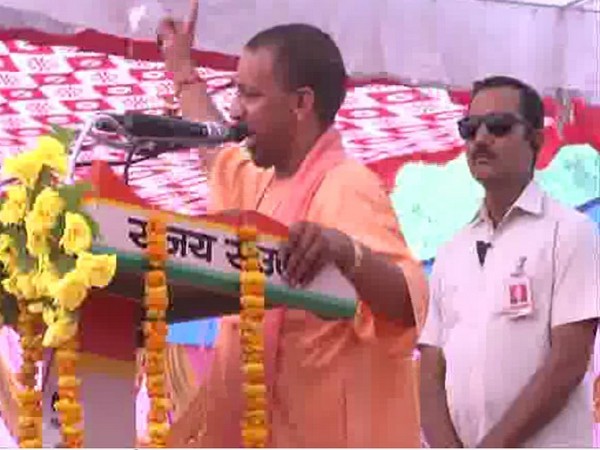 UP CM Yogi Adityanath addressing a public rally in Gorakhpur