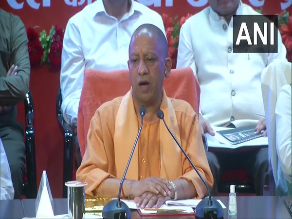 Uttar Pradesh Chief Minister Yogi Adityanath addressing a press conference on Wednesday. Photo/ANI