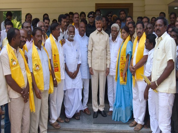Former MLA Mutyala Papa joins TDP along with her husband and other followers