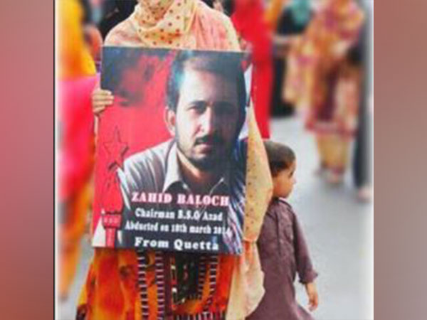 Protest against enforced disappearance of Zahid Baloch. (Photo Credit - Twitter)