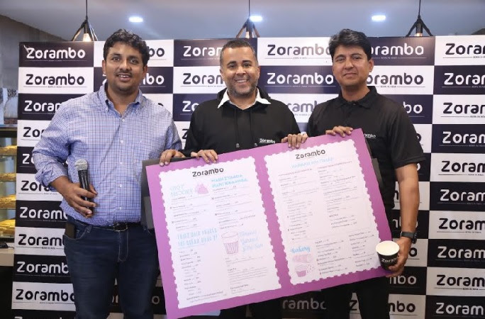 Left to Right: Dhruv Verma, Lead Investor, Zorambo, Chetan Bhagat, Best Selling Author and Sunil Aswal, Founder, Zorambo