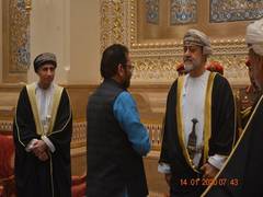 
      
      Mukhtar Abbas Naqvi meets Oman Sultan, conveyed condolences...
      
      