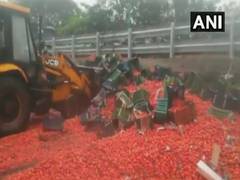 
      
      Truck full of tomatoes overturns on Eastern Express Highway...
      
      