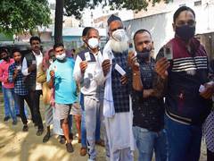 
      
      53.96 pc voting in sixth phase of Uttar Pradesh assembly polls    
      
      