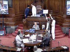 
      
      Parliament monsoon session: Rajya Sabha suspends 19 Oppn MPs
      
      
