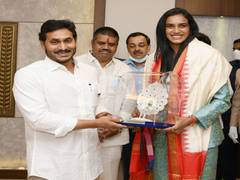 
      
      Andhra Pradesh CM Jaganmohan Reddy felicitates Olympics...
      
      