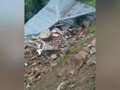 
      
      Landslide blocks road, boulders fall on Mahila Mandal Bhawan...
      
      