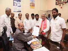 
      
      TRS' Keshava Rao, Suresh Reddy file nomination for RS polls...
      
      