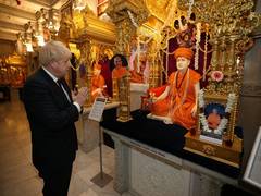 
      
      UK: British PM visits Hindu temple, pledges support to Modi's...
      
      