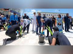 
      
      S Jaishankar, Maldivian Prez plant saplings at police academy
      
      