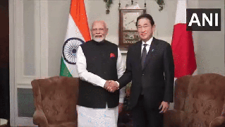 
      
      PM Modi holds bilateral with Japanese counterpart Kishida
      
      