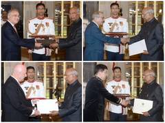 
      
      Envoys of 5 countries present credentials to President Kovind
      
      