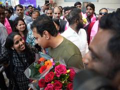 
      
      Telangana NRIs give grand welcome to K.T. Rama Rao in London
      
      