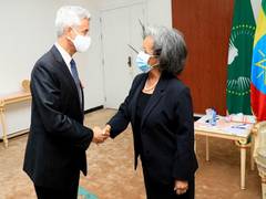 
      
      S Jaishankar meets Ethiopian President Sahle-Work Zewde
      
      