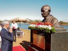 
      
      EAM Jaishankar pays homage to Mahatma Gandhi in Brasilia
      
      