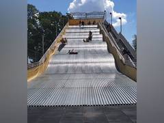 
      
      Giant slide shut down within hours after opening
      
      