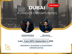 
      
      Dubai, A land of Opportunities: Webinar to be held 
      
      