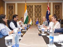 
      
      Union Minister holds meetings in Bali
      
      