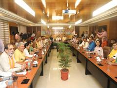 
      
      JP Nadda chairs meeting with BJP's state office bearers
      
      