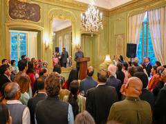 
      
      Om Birla interacts with Indian diaspora in Paris
      
      