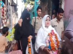
      
      UP:  BJP leader steps out for immersion of Lord Ganesh idol
      
      