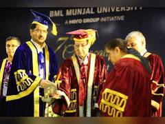
      
      Kumar Mangalam Birla addresses graduating students at BMU
      
      