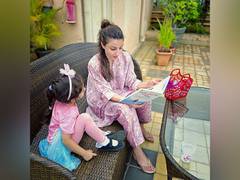 
      
      Soha Ali Khan twins with daughter in blue traditional outfits
      
      