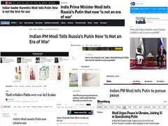 
      
      PM Modi advising Putin of "today's era is not of war" grabs...
      
      