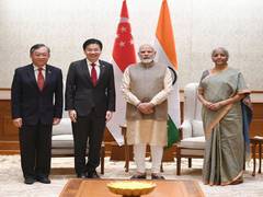 
      
      Joint India-Singapore ministerial delegation calls upon PM Modi
      
      