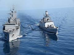 
      
      INS Satpura showcases her prowess during sea phase of Kakadu 
      
      