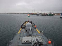 
      
      INS Tarkash at Port Gentil; first-ever visit by Indian navy ship
      
      