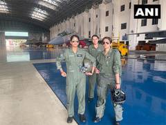 
      
      Female IAF officers flying jets near LAC with China
      
      
